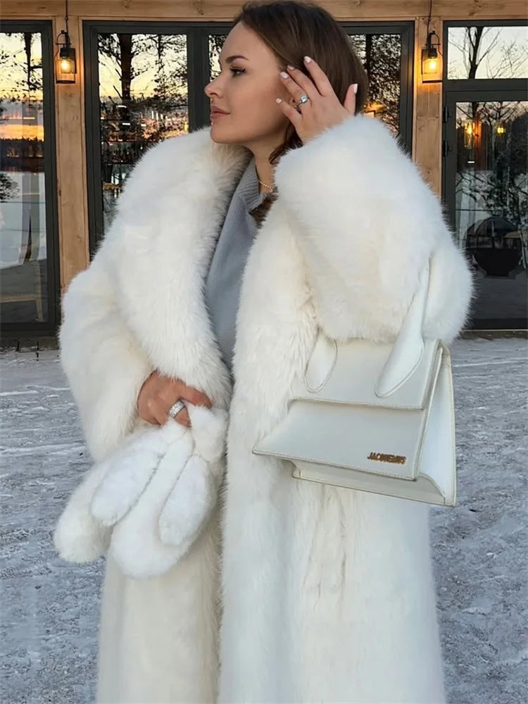 Tossy Winter Fur Feather Overcoat For Women Loose Cardigan Solid Luxury Elegant Jacket Clothes Warm 2025 Fur Feather Outwear RT220