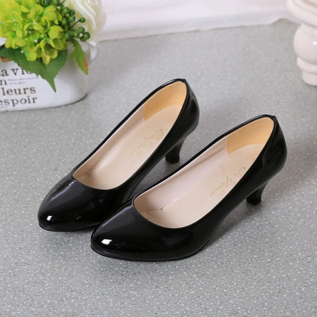 New Women High Heels Nude Shallow Mouth Pumps Fashion Shoes Office Work Party Shoes Ladies Wedding Shoes Solid Color Heels Women RT220