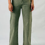 Military Green Fashionable Ladies' Jeans, High-Waisted Long Style, Designed For Street Casual Wear, With Comfortable Fabric.Y2K RT220