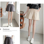 High Waisted Casual Linen Shorts Women Gym Workout Shorts Cotton Short Pants Loose-fitting Ladies Short Femme Women Shorts Sport RT220