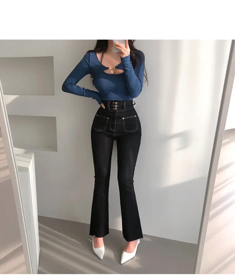 Sexy Tank Top Cropped Inner Strapless Long Sleeve Cover Up Outer Wear 2-piece Set Women's Summer Fashionable Suit RT220