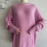 Casual O-neck Long Sleeve Sweater Blouse Office Lady Autumn Winter Fashion Elegant Solid Knitted Sweater For Women 2023 Female RT220