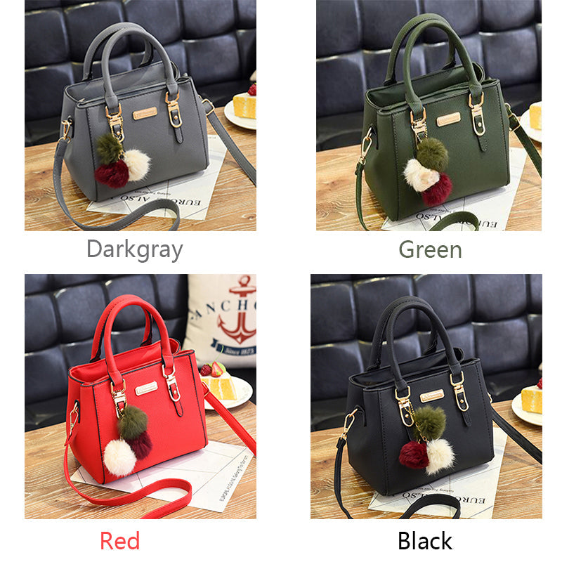 Yogodlns Women Beading Pendant Handbag Ladies Embossed Shoulder Bag Ladies Messenger Bag Hairball Bags High Quality Bag RT220
