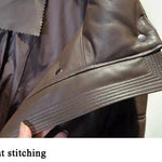 Women Leather Down Jacket Winter 2025 High End Genuine Sheepskin Down Coat Outdoor Thicked Warm Short Puffer Jacket Streetwear RT220