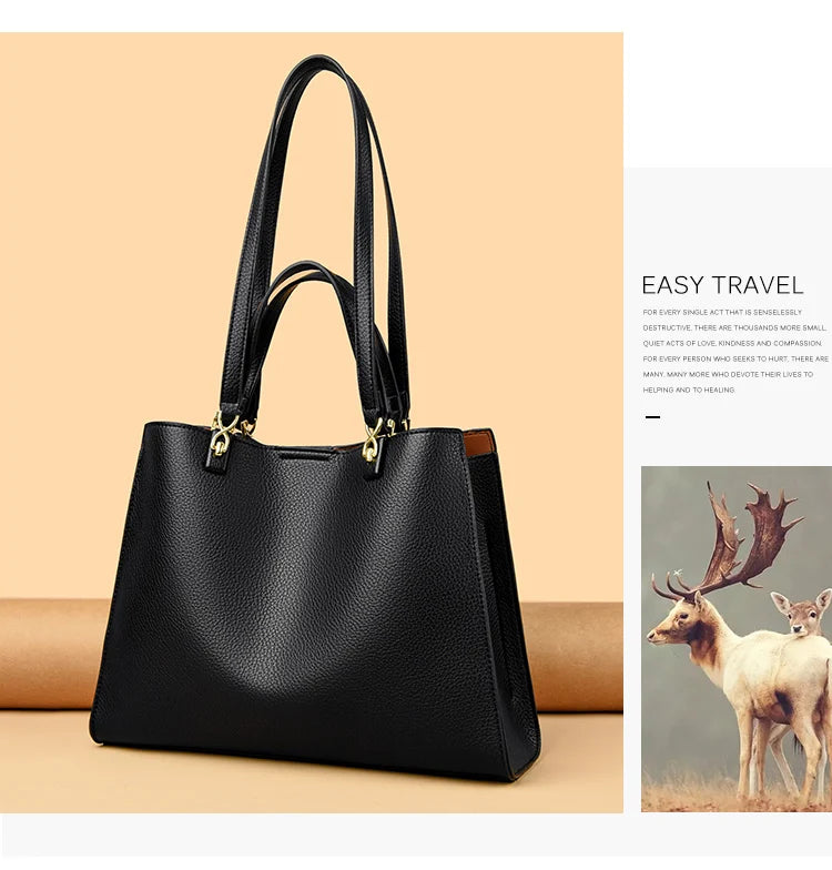 Genuine Brand Luxury Designer Women Bags High Quality Leather Shoulder Crossbody Messenger Tote Bag Large Handbag Purses RT220