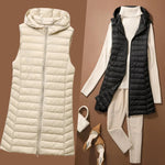 New Fashion Female Sleeveless Jacket Women Winter Light White Duck Down Jacket Slim Puffer Vest Portable Windproof Down Coat RT220