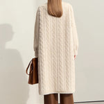 Women Fur Cardigan Thickened Long2025Spring And Autumn V-neck Jacket Female Loose Simple Leisure With Buttons Faux Fur Mink Coat RT220