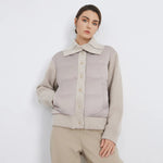 BC930 100% wool and white goose down spliced down jackets for women of high quality from luxury brands coats RT220