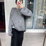 Women Sweater Womens Winter Sweaters Pullover Traf Female Knitting Overszie Long Sleeve Loose Knitted Outerwear Ropa De Mujer RT220