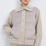 BC930 100% wool and white goose down spliced down jackets for women of high quality from luxury brands coats RT220