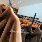 2024 Women Solid Color Stand Collar Mink Fur Top Female Long Sleeves Fox Fur Jacket Spring Autumn Lady Short Leather Fur Outwear RT220