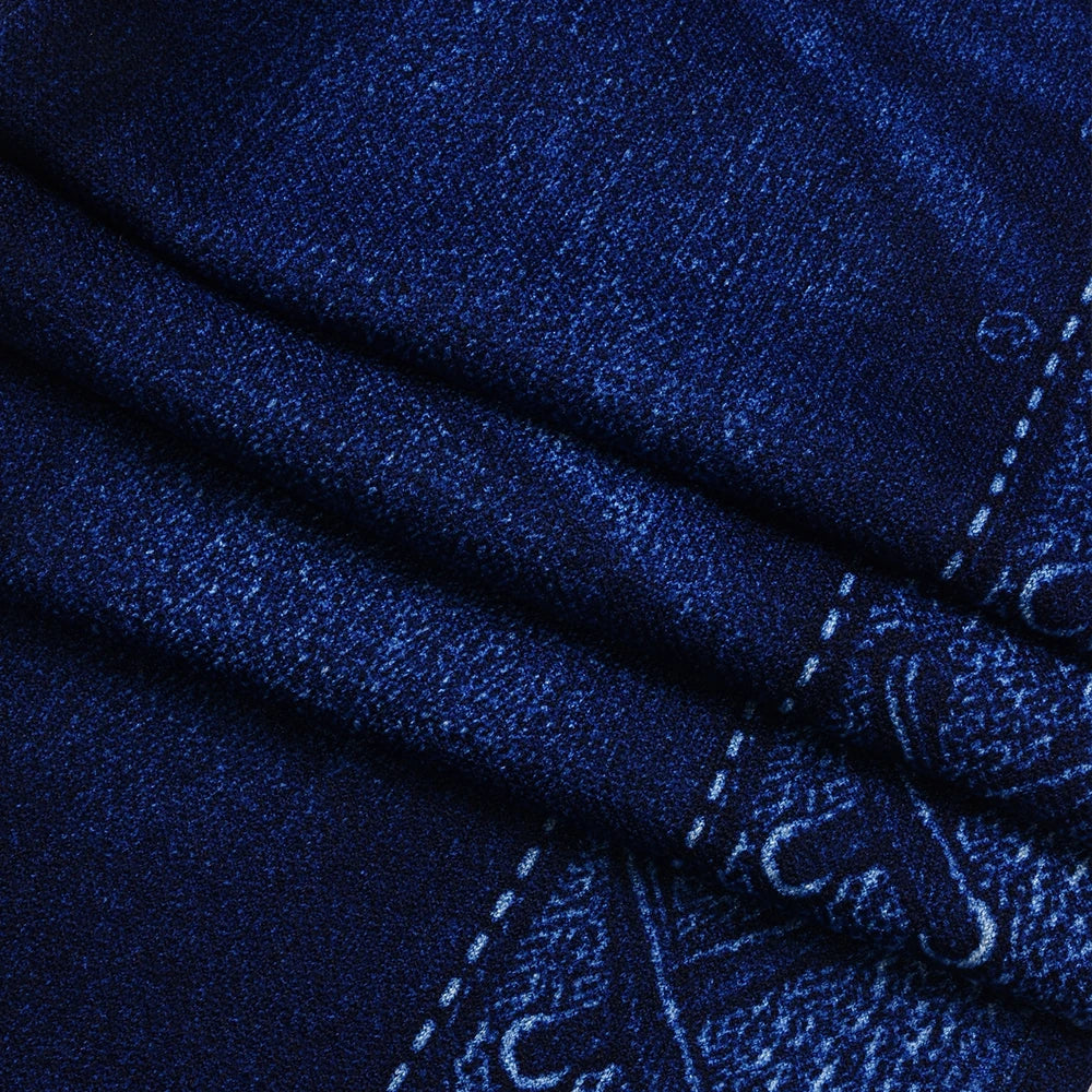 M XXL Faux Denim Leggings Women Clothing Summer High Waist Jeans Oversized Basics Pants Female Casual Slim Trousers RT220