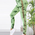 Women Seamless Tie Dye Hollow out Sports Pant Yoga Gym High Waist Workout Leggings Stretchy Women's Activewear RT220