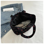 Fresh Sweet Girl Handbag Fashionable High End Corduroy Printed Shoulder Bag Leisure Shopping Commuter Women's Underarm Bag RT220