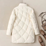2024 Winter New Fashion Stand Collar X-Long Women Down Jackets Female Casual Loose Ultra Lightweigh White Duck Down Warm Coat RT220