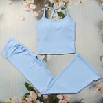 Sexy Flared Leggings Women's Running Pants Scrunch Butt Trousers Cross Waist Sports Tights Woman Skin-Friendly Workout Leggin RT220