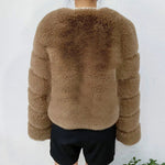 2021 New Fur Coat Women Winter High Quality Fashion Faux Fur Coat Artificial Fox Short Jacket RT220