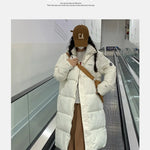 ITOOLIN Women oversize Loose Coat Zipper Pockets Down Coat Turtleneck Thicken Long Coat Casual Parkas Women 2023 Autumn Winter RT220