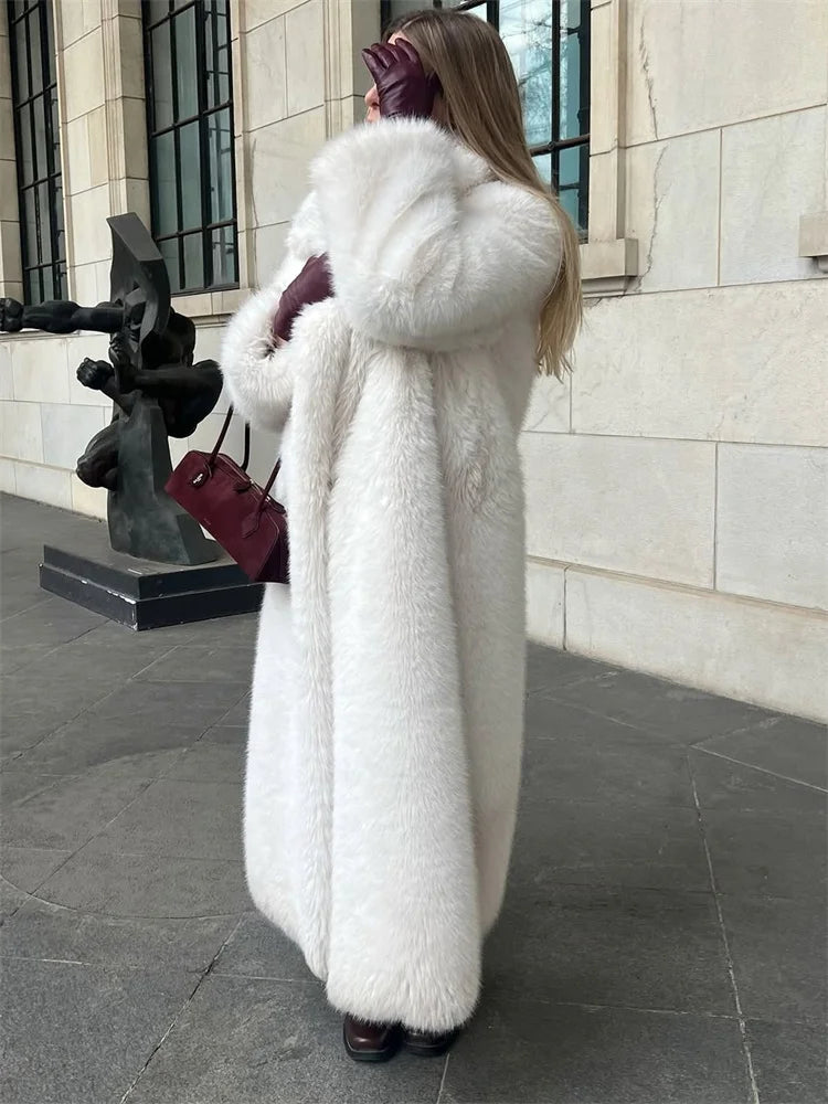 Tossy Winter Fur Feather Overcoat For Women Loose Cardigan Solid Luxury Elegant Jacket Clothes Warm 2025 Fur Feather Outwear RT220