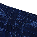 M XXL Faux Denim Leggings Women Clothing Summer High Waist Jeans Oversized Basics Pants Female Casual Slim Trousers RT220