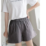 High Waisted Casual Linen Shorts Women Gym Workout Shorts Cotton Short Pants Loose-fitting Ladies Short Femme Women Shorts Sport RT220