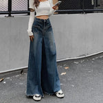 Woman High Waist High Street Wide Leg Jeans Female Loose Designer Pants Girls Fashion Y2k Blue Light Blue Gothic Denim Trousers RT220