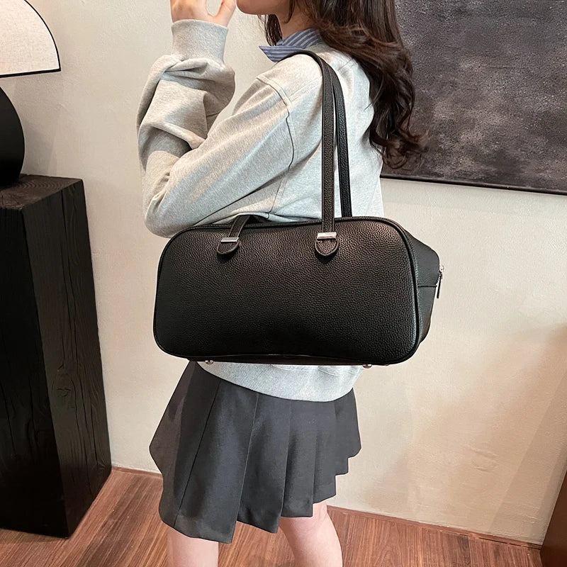 LEFTSIDE Fashion Retro Women Pillow Handbags and Purses 2025 Spring Luxury Leather Tote Bags Trend Females Shoulder Bags RT220