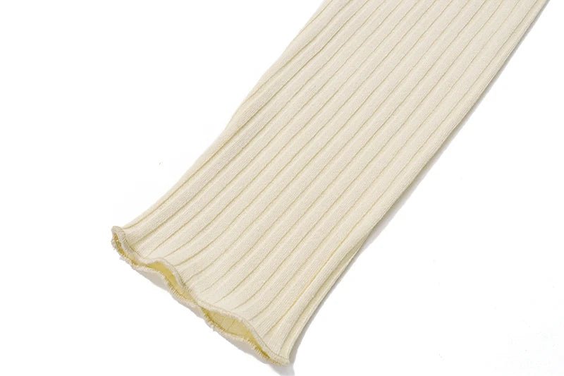 Xeemilo Autumn Solid Underwear Top Elegant Hollow Out Knit Long Sleeve Undershirt 2023 Women Round Collar Slim Warmming Clothes RT220