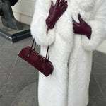 Tossy Winter Fur Feather Overcoat For Women Loose Cardigan Solid Luxury Elegant Jacket Clothes Warm 2025 Fur Feather Outwear RT220