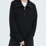 Fashion Women Sweaters 2025 LOOSE Zipper Design Pullovers Casual Solid Turtleneck Thickening Pink Knitted Winter Women's Sweater RT220