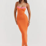 Mesh Lace Spaghetti Strap Sexy Dress Women 2024 Elegant Evening Summer Dress Backless Party Long Midi Dress Vestidos RT220