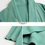 Spring Autumn Long Sleeve Cotton Casual Loose-fit Quick Dry Bathrobe For Women Medium-length Home Use Robe For Young Mothers RT220