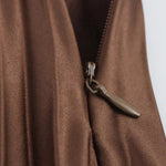 European And American Style 2025 Spring New Women's Retro Slim Temperament Satin Texture Midi Pleated Skirt RT220