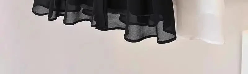 Spliced fake Two-piece Polo Collar Suit Shirt for Women in Summer Loose and Versatile Slim Top RT220