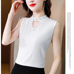 Women Spring New Fashion Sweet Pullovers Base Layers Candy Color Diamonds Hollow Out Knit Vest Slim Versatile Sleeveless Tops RT220