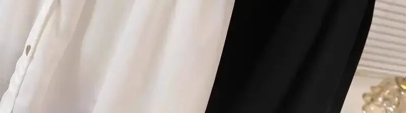 Spliced fake Two-piece Polo Collar Suit Shirt for Women in Summer Loose and Versatile Slim Top RT220