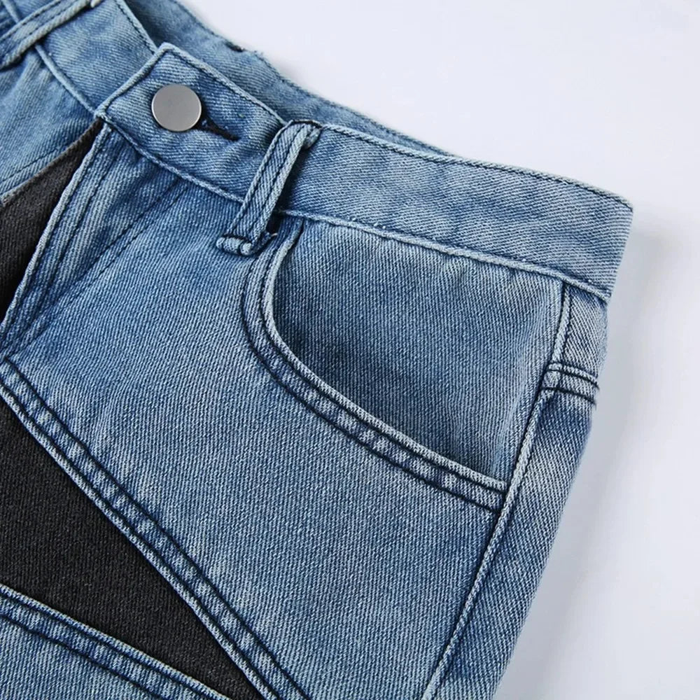 Aelfric Eden Star Patchwork Denim Shorts 2025 Men Summer Hip Hop Streetwear Shorts Y2K Harajuku Casual Track Shorts Sweatpants RT220