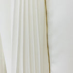 HIGH STREET Newest 2024 Designer Runway Suit Set Women's Lacing Belt Blazer Pleated Zip Pants Set 2pcs Set RT220