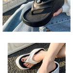 7CM Women's High Heeled Slippers Fashion Street Slides Outdoor Flip Flops Light EVA Comfortable Heightening Shoes RT220