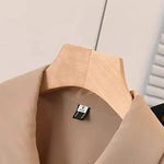 Spliced fake Two-piece Polo Collar Suit Shirt for Women in Summer Loose and Versatile Slim Top RT220