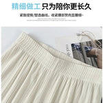 Thin Summer Wide-leg Pants Ice Filament Permeability Women Spring  Women Elastic Waist Stright Long Wide Leg Pants Casual Female RT220
