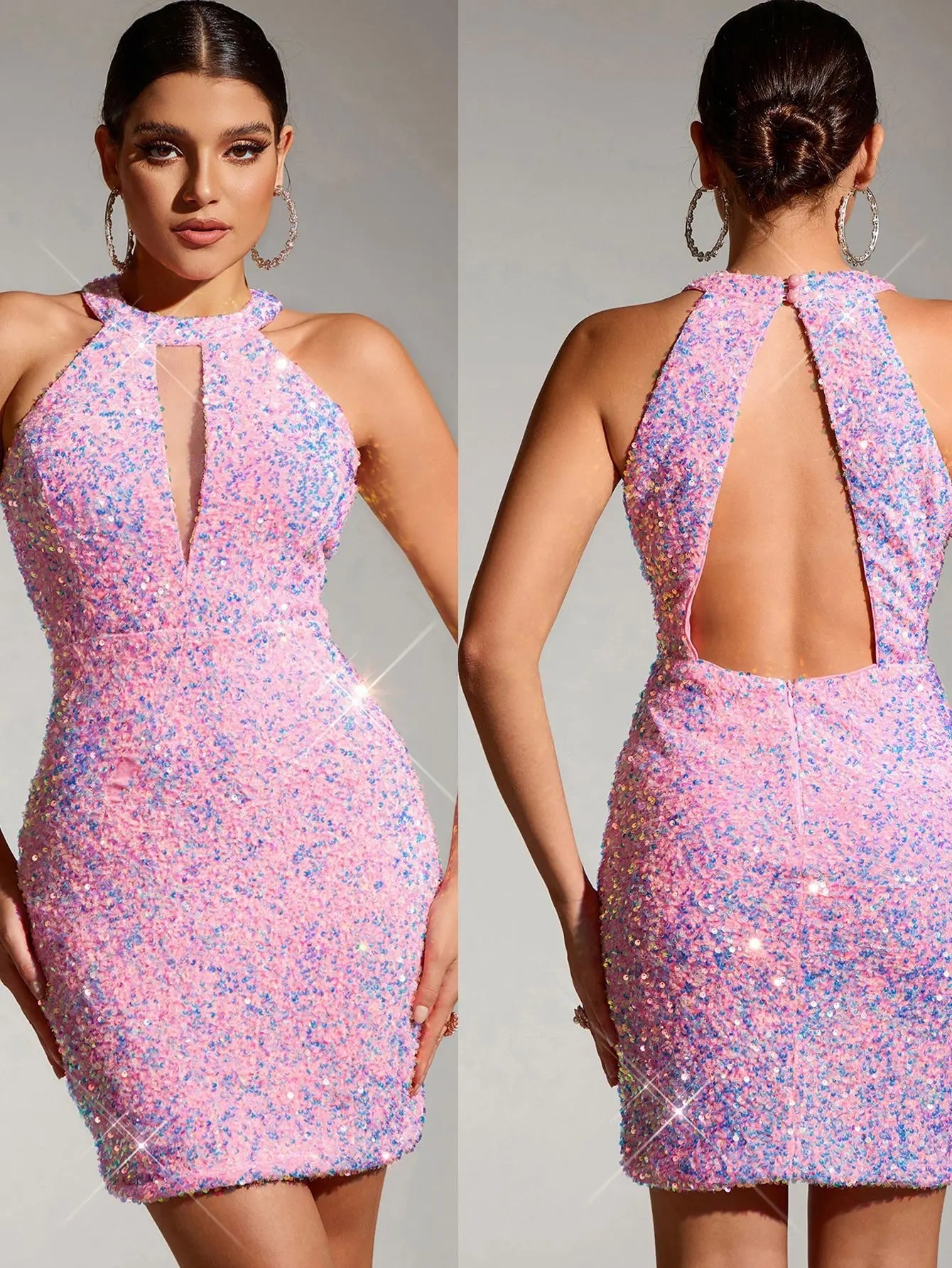 Sexy Irregular Womens Dresses Halter Club Elegant Party Short Summer Dress Woman Clothing Bodycon Evening Prom Dress Vestido X98 RT220