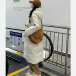 ITOOLIN Women oversize Loose Coat Zipper Pockets Down Coat Turtleneck Thicken Long Coat Casual Parkas Women 2023 Autumn Winter RT220