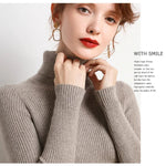 Women Fall Turtleneck Sweater Knitted Soft Pullovers Cashmere Jumpers Basic Soft Sweaters For Women 2025 Autumn Winter RT220