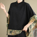 Oversized Summer Pullover T-Shirt Tops Women Print Patchwork Fashion Casual Loose Pleated Ladies Blouses Short Sleeve Woman Tops RT220