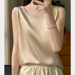 Women Tops Solid Spring Summer Casual Crop Tops Sexy O-neck Tank Tops Office Lady Pink White Top 2024 Fashion Korean Tank Top RT220