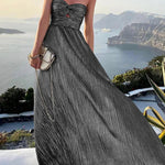 Sleeveless Chest Wrapping Dress Summer Women Sexy Hollow Out Solid Strapless Ladies Maxi Party Dress Fashion Streetwear Vestidos RT220