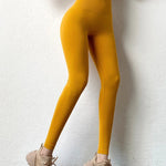 High Waist Solid Leggings Women Seamless Slim Tights Fitness Yoga Elastic Leggings Push Up Butt Knit Fashion Gym Workout Pants RT220