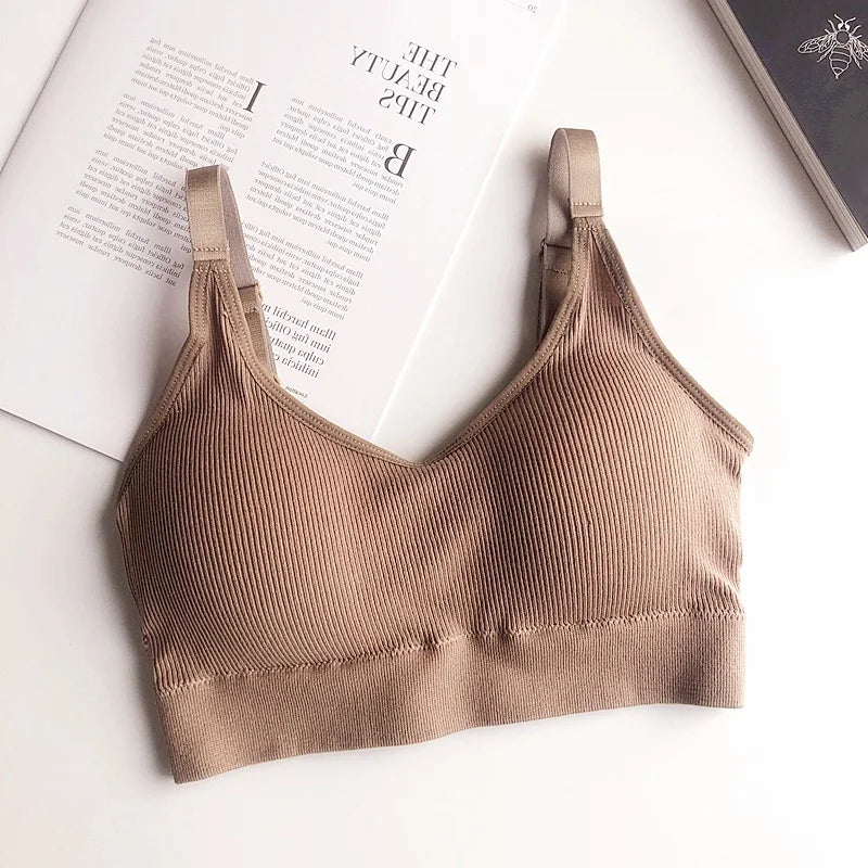 Women's Bra Tube Top Crop Top Female Seamless Back Outdoor Sports Underwear Bra For Women Cotton Female Bra Tops Brassiere RT220