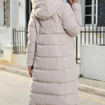 Winter New Hooded Mid Length Slim Fit Warm Long Sleeve Solid Color Jacket For Women,3 Colors RT220